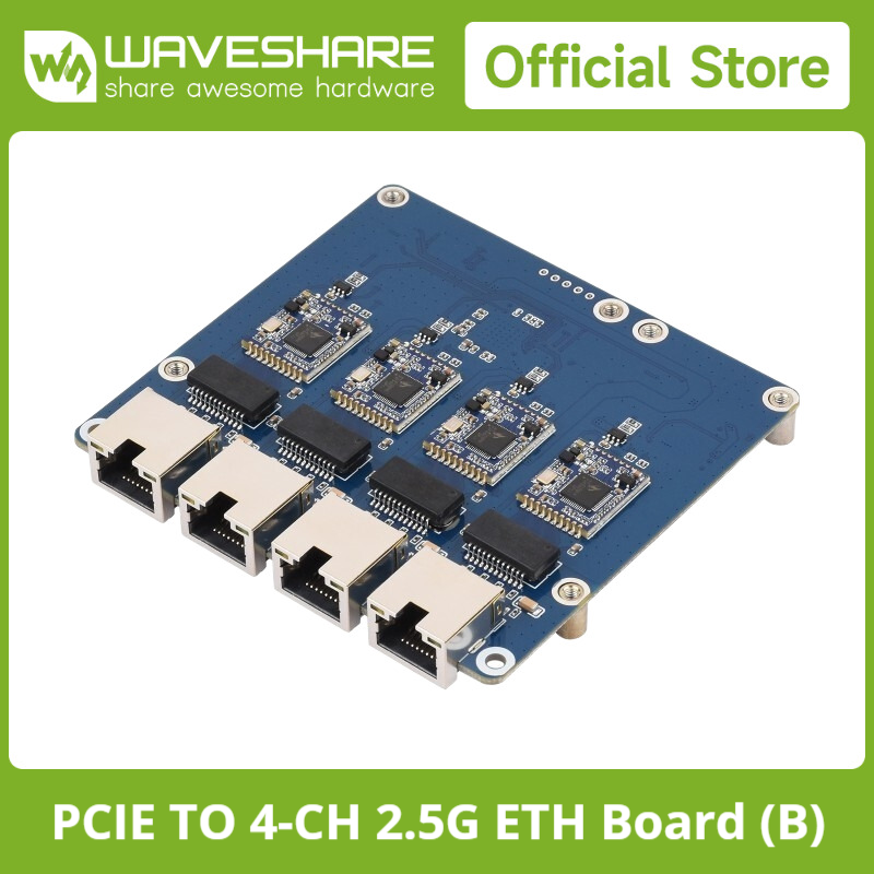 Raspberry Pi 5 - บอร์ด Waveshare PCIe เป็น 4 ช่อง