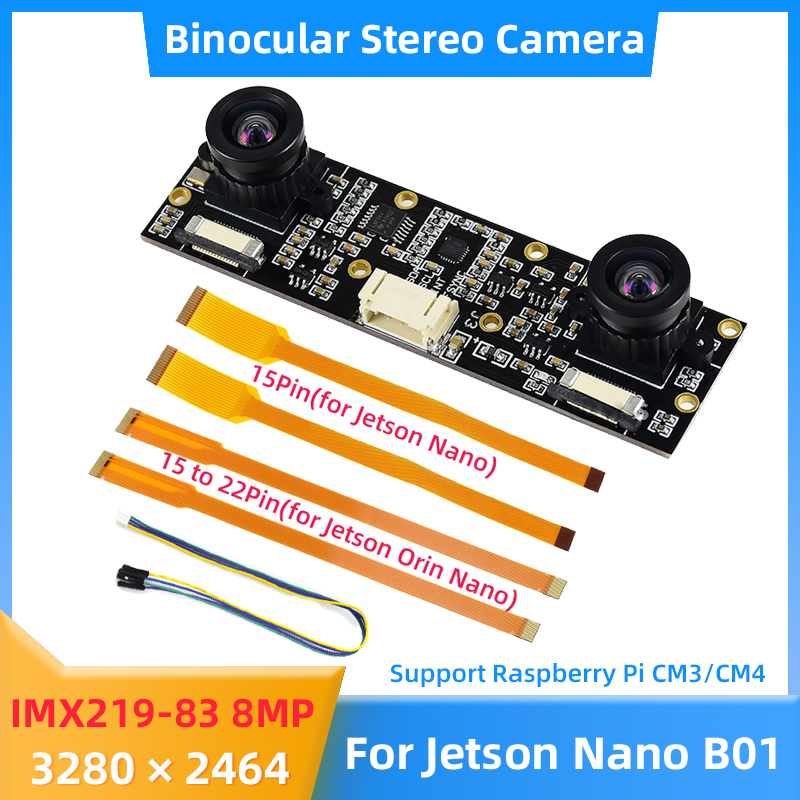 Pi Camera Module - 8MP IMX219กล้องสองตาสำหรับ NVIDIA jetson NANO สเตอริโอลึกกล้องสำหรับ