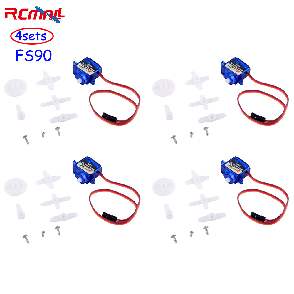 Raspberry Pi 4 - 4เซ็ต feetech FS90 9g ไมโครมอเตอร์เซอร์โวอนาล็อก120องศา4.8V/6V สำหรับ