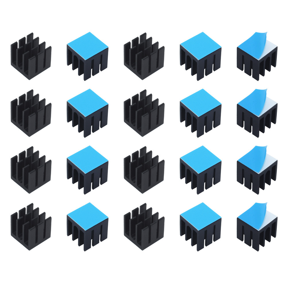 Pi Power Supply - 12x12x12mm 50pcs อลูมิเนียมฮีทซิงค์หม้อน้ํา Cooler ความร้อนสําหรับอิเล็กทรอนิกส์ชิป IC