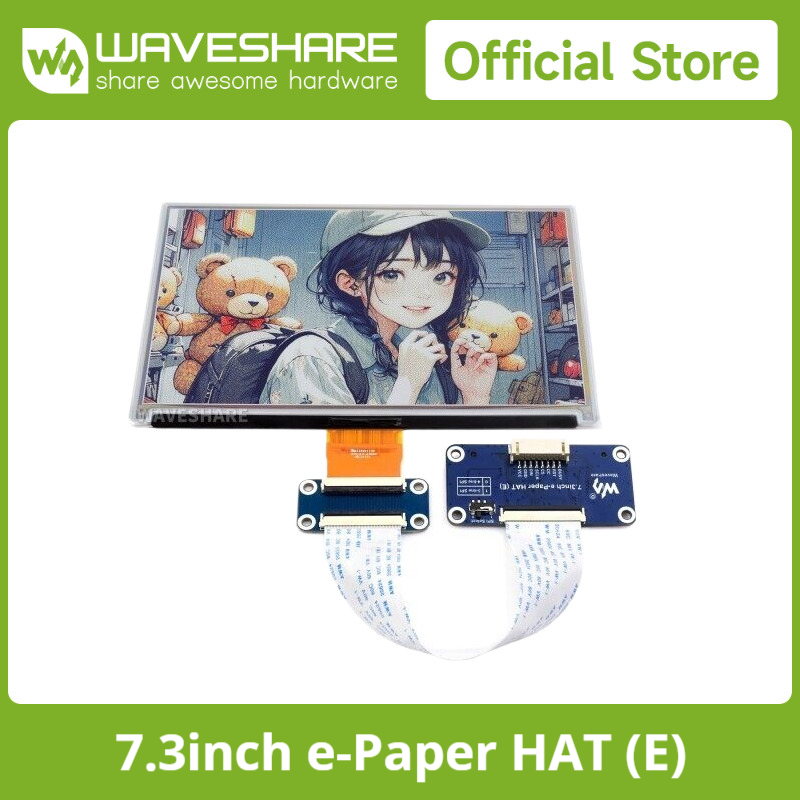 Pi Power Supply - หน้าจอแสดงผลอิเล็กทรอนิกส์ Waveshare ขนาด 7.3 นิ้ว 6