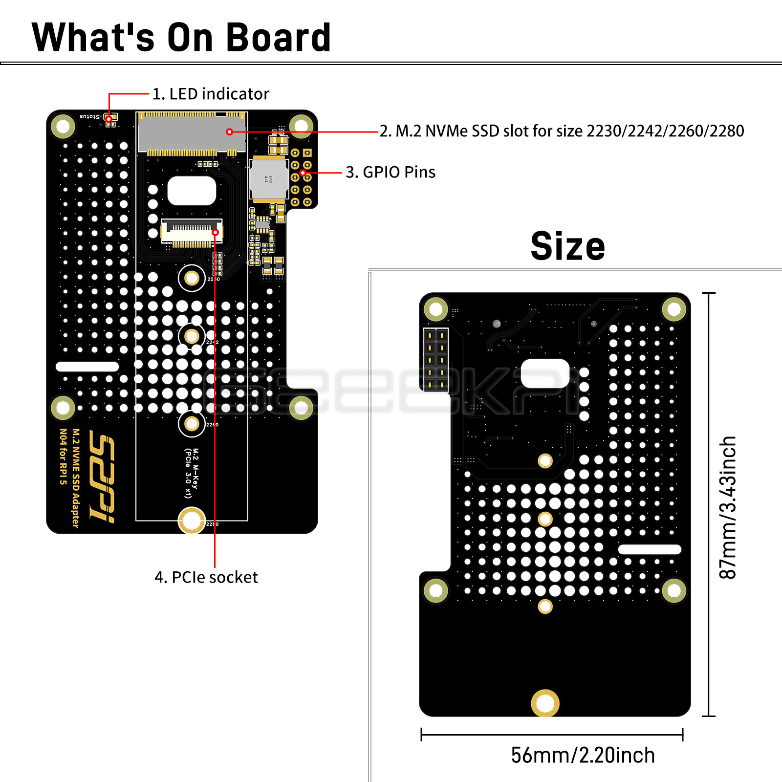 Geeekpi Raspberry Pi 5 N04 M.2 - Pi Cooler บทวิจารณ์และราคา