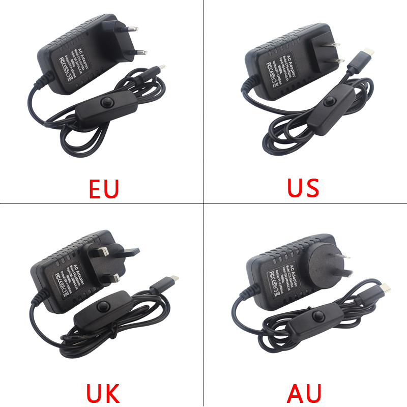 5V 3A Raspberry Pi 4 แหล่งจ่าย - Pi Power Supply บทวิจารณ์และราคา