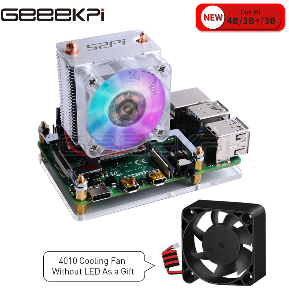 GeeekPi Clear Black Ice Tower  - Pi 5 Case บทวิจารณ์และราคา
