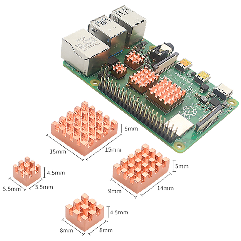 โลหะทองแดงอลูมิเนียมฮีทซิงค์ชุ - Pi Cooler บทวิจารณ์และราคา
