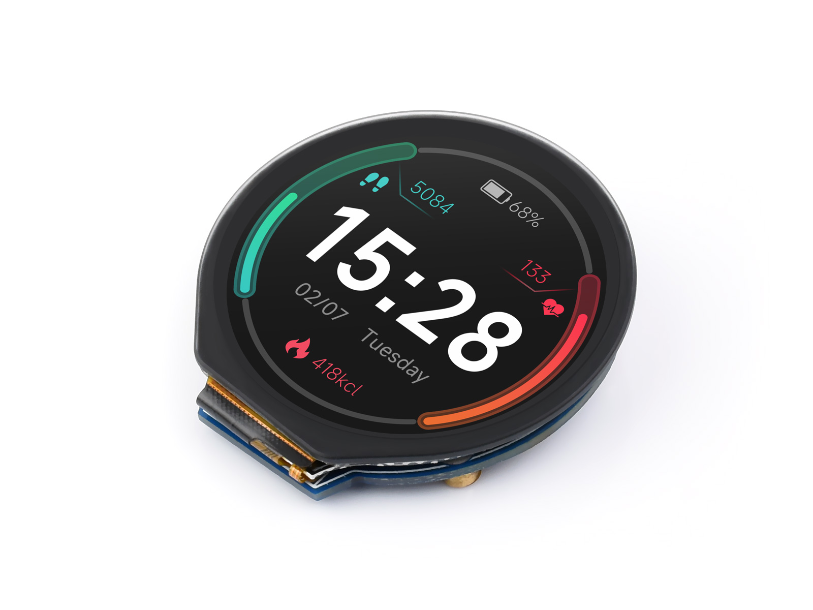 เวฟแชร์ 1.28 นิ้วโมดูลจอแสดงผล - Pi Display บทวิจารณ์และราคา