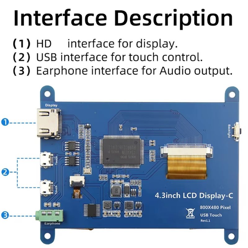 หน้าจอ LCD ระบบสัมผัสแบบคาปาซิ - Pi Zero บทวิจารณ์และราคา