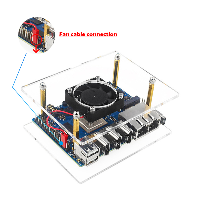 2 ชั้นชุดคลัสเตอร์สําหรับ Oran - Pi 4 Case บทวิจารณ์และราคา