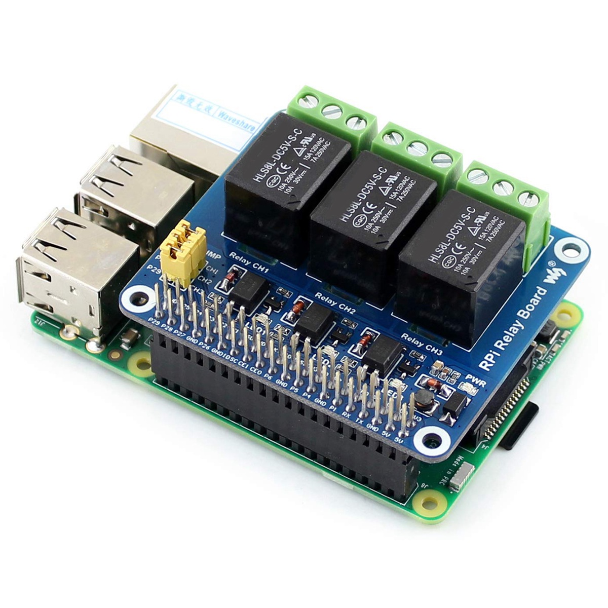 Waveshare 5V 3-Channel Relay M - Pi Zero บทวิจารณ์และราคา
