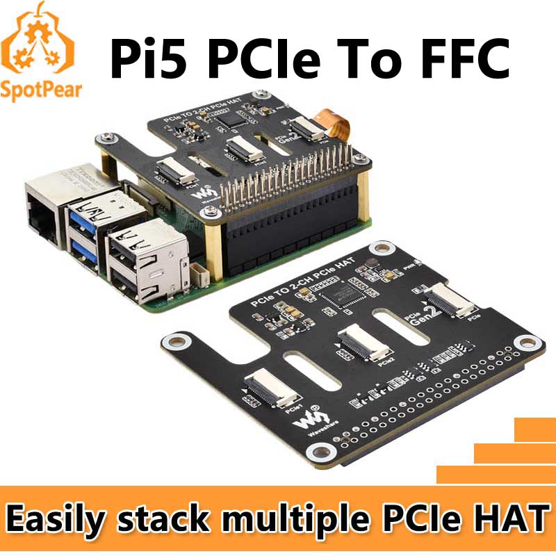 Raspberry Pi 5 PCIe ถึง 2-CH P - Pi 5 Case บทวิจารณ์และราคา