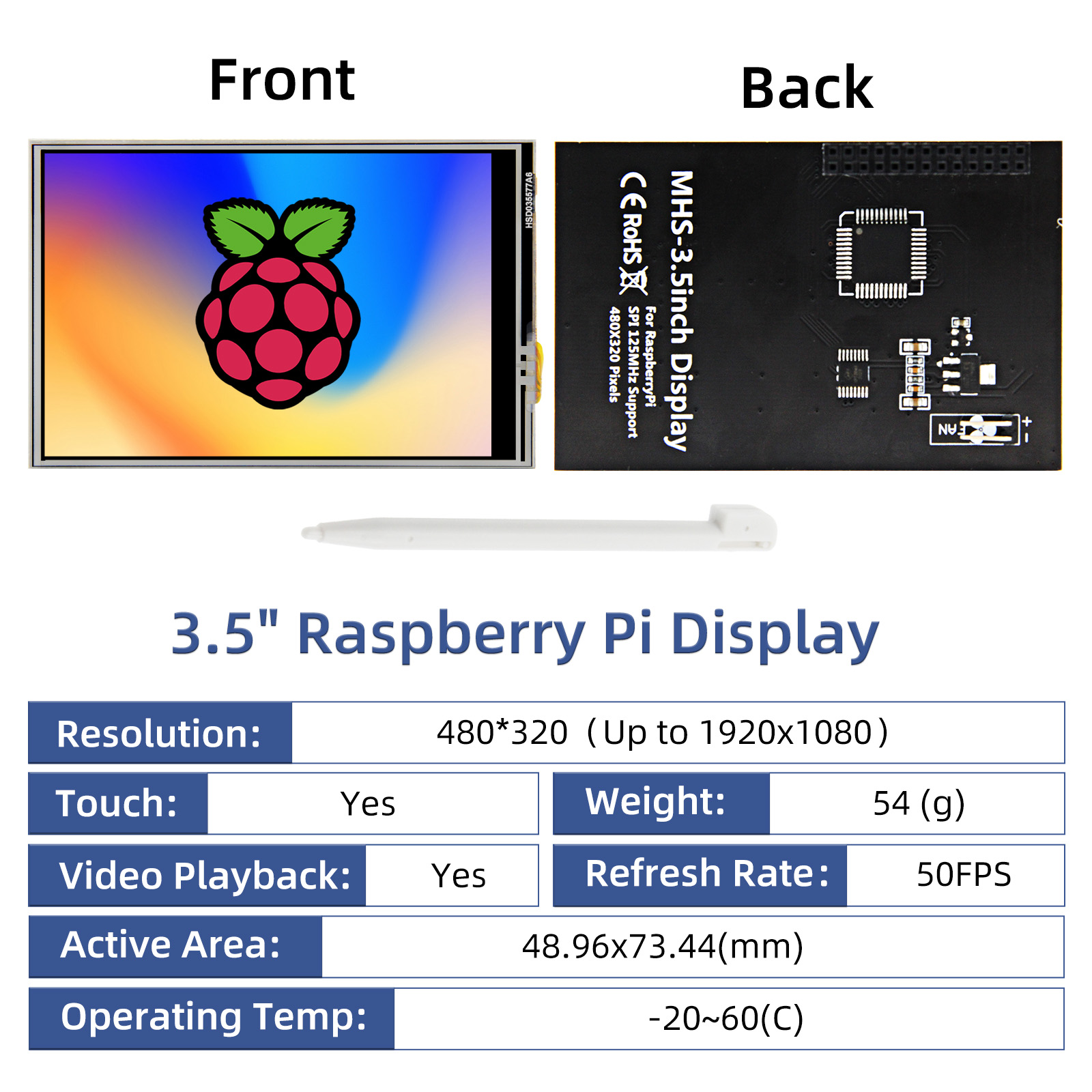 จอแสดงผล ipistbit 3.5นิ้วสำหรั - Pi Zero บทวิจารณ์และราคา