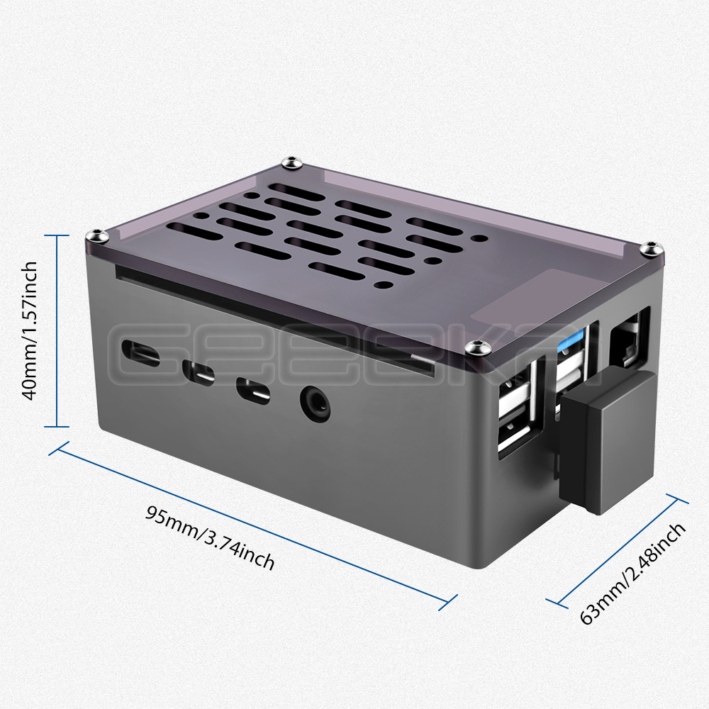 GeeekPi อลูมิเนียมอิฐสีดำเปลือ - Pi 4 Case บทวิจารณ์และราคา