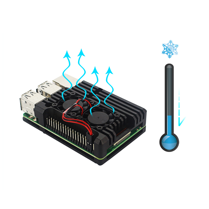 Raspberry Pi 3B + 3B อลูมิเนีย - Pi Cooler บทวิจารณ์และราคา